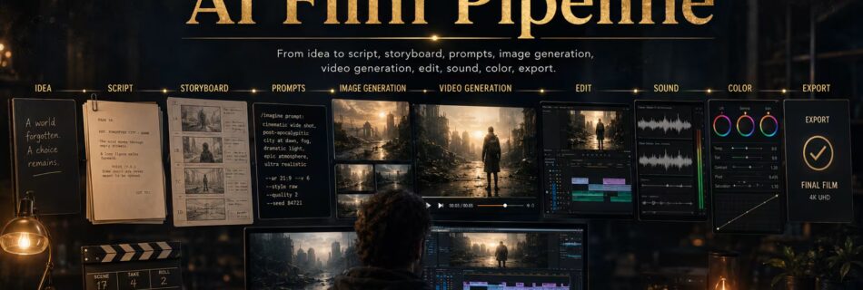 Full AI film pipeline from idea to export