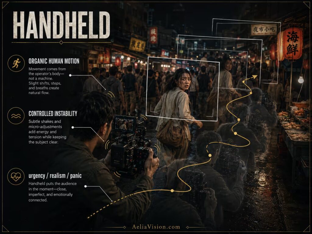 Handheld camera movement with natural instability