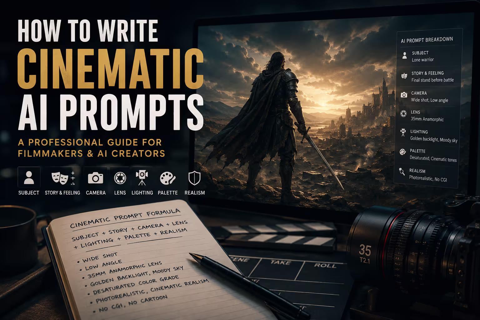 How to write cinematic AI prompts for images and video