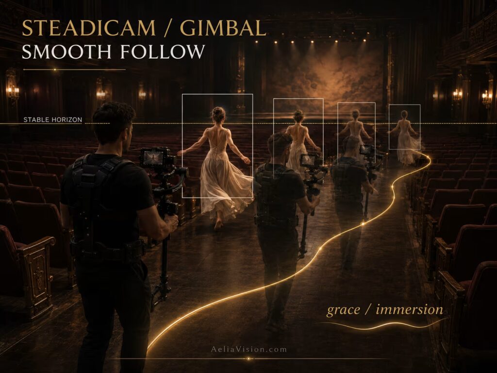 Steadicam and gimbal camera movement