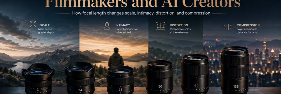 Lens guide comparing focal lengths for filmmakers and AI creators