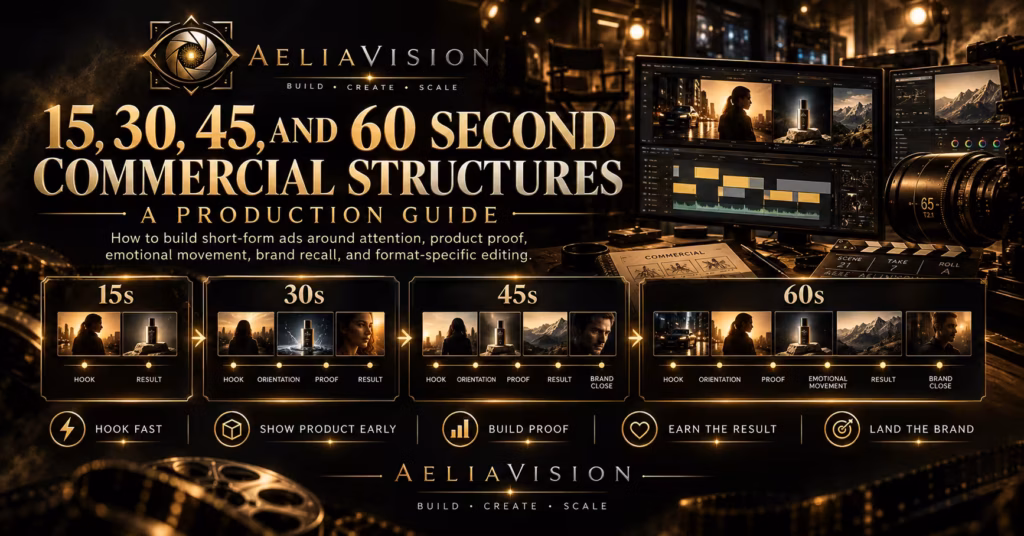 15, 30, 45, and 60 second commercial structures: a production guide