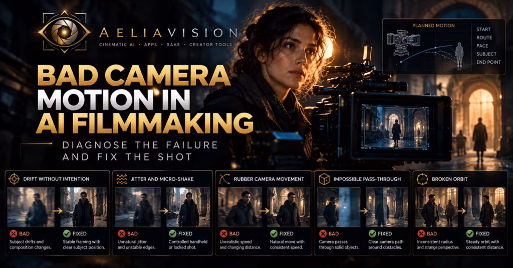 Bad camera motion in AI filmmaking: diagnose the failure and fix the shot